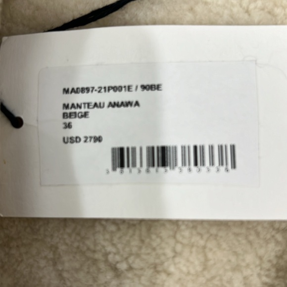 New-ISABEL MARANT Etoile 
Anawa Shearling Jacket - Beige - Picture 12 of 16